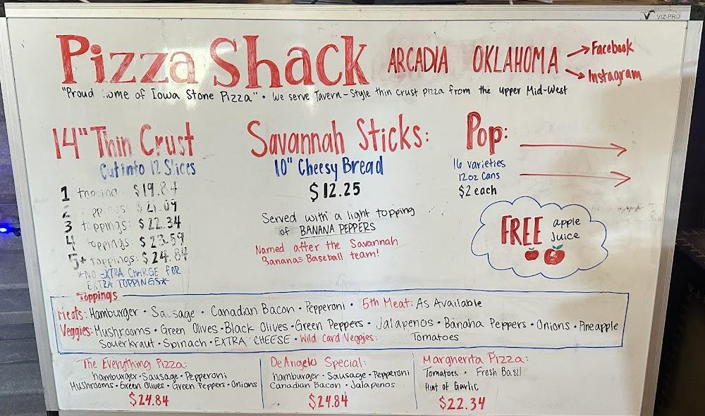 Pizza Shack at the Chicken Shack Menu image 2